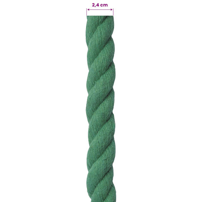 vidaXL Cotton Rope 24 mm 25 m Green 100% Cotton 6