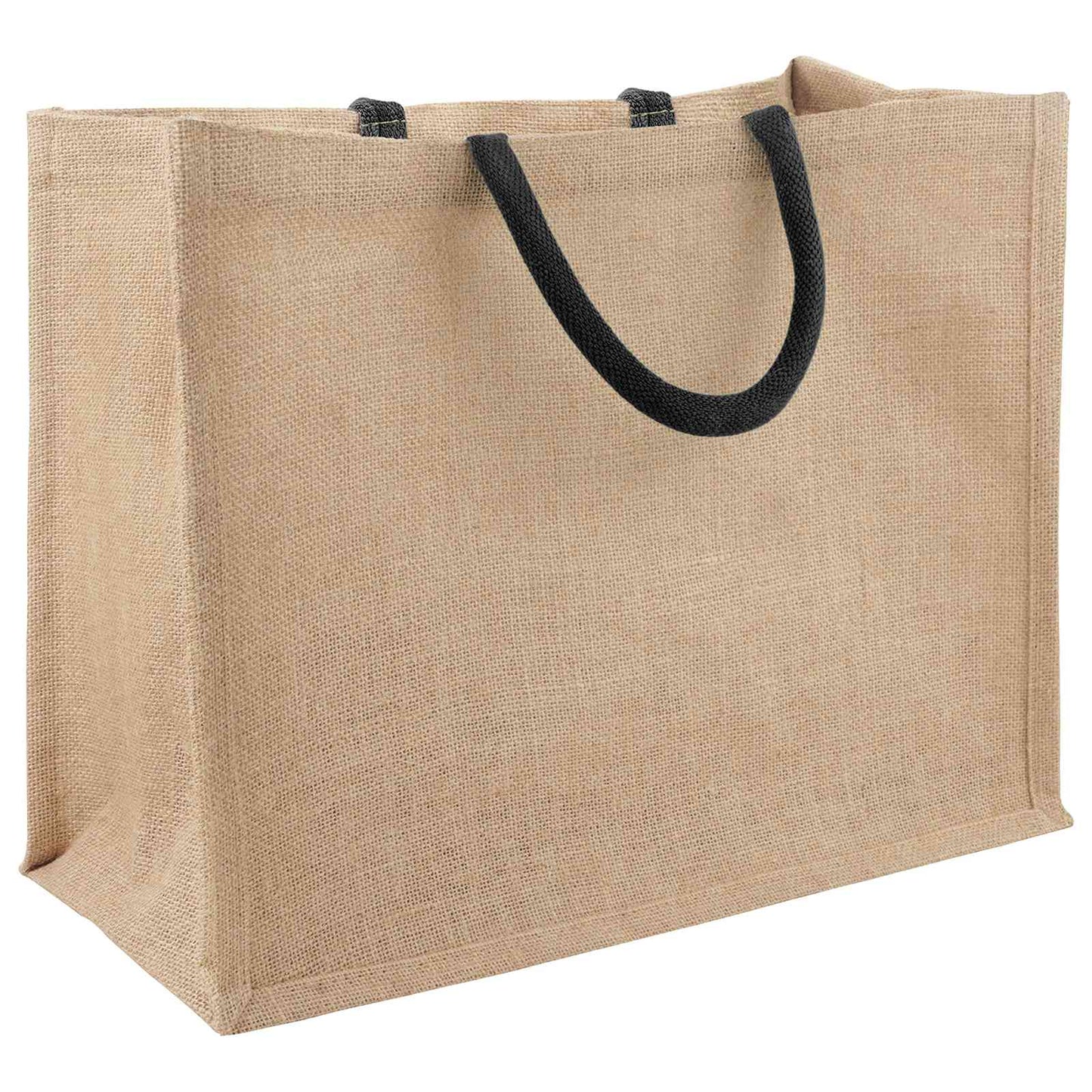 vidaXL Jute Handbags 10 Natural and Black 42 x 33 x 19 cm 3