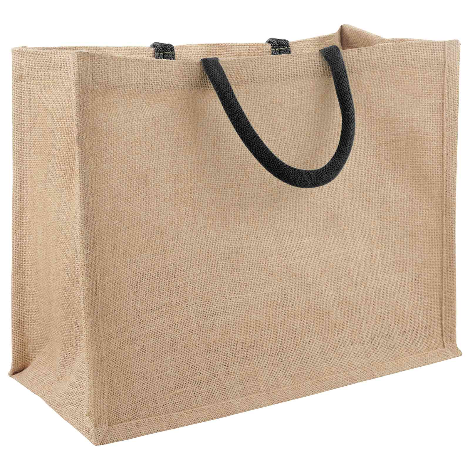 vidaXL Jute Handbags 10 Natural and Black 42 x 33 x 19 cm 3