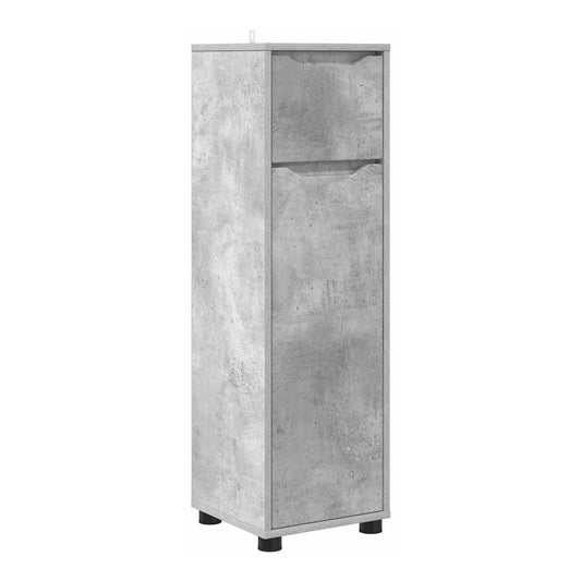 Bathroom Cabinet 30.5 x 30 x 101 cm Engineered Wood Concrete grey