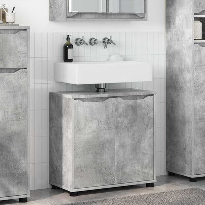 vidaXL Bathroom Basin Cabinet Concrete Grey 60 x 30 x 60 cm 1