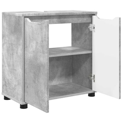 vidaXL Bathroom Basin Cabinet Concrete Grey 60 x 30 x 60 cm 5