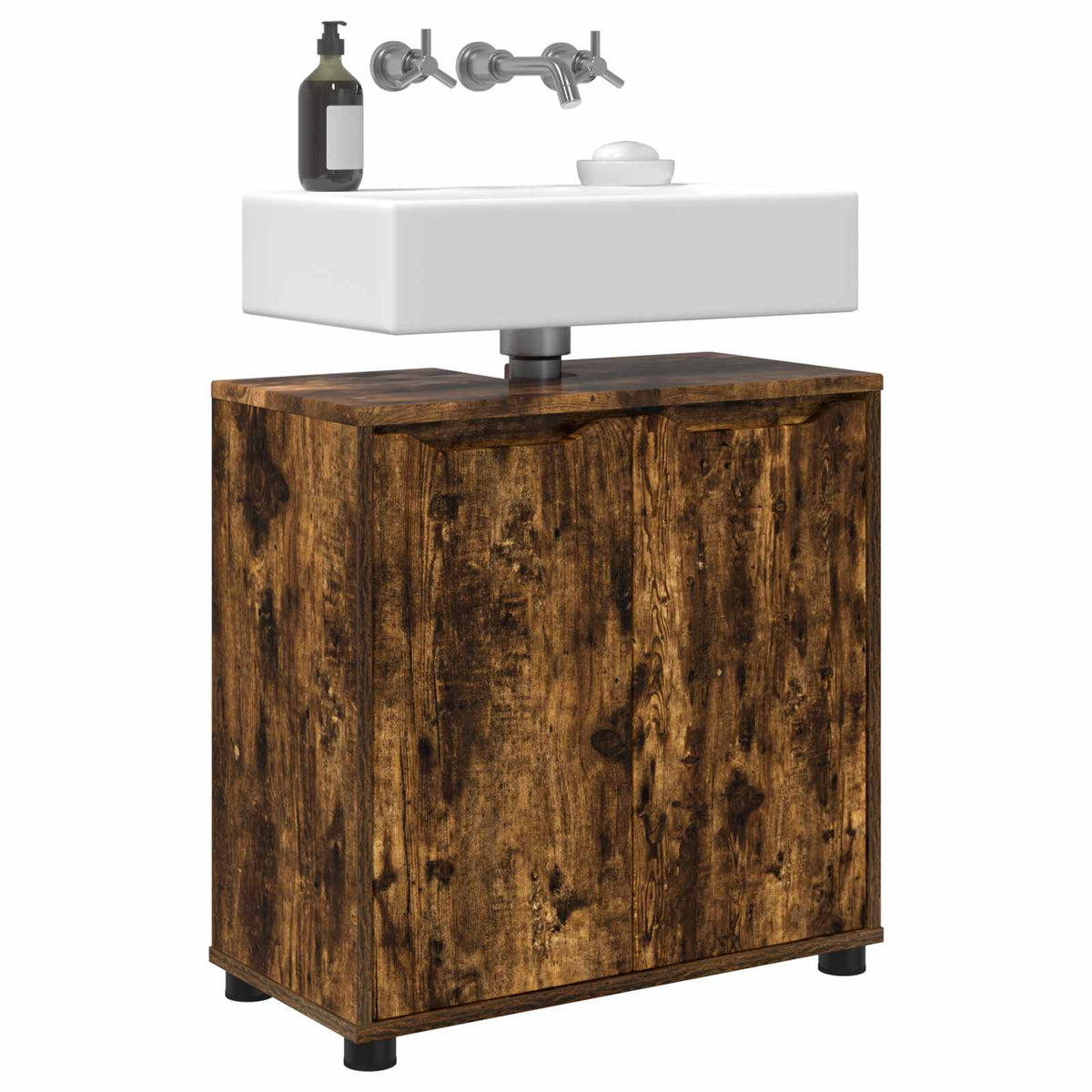 Bathroom Basin Cabinet 60 x 30 x 60 cm Smoked oak