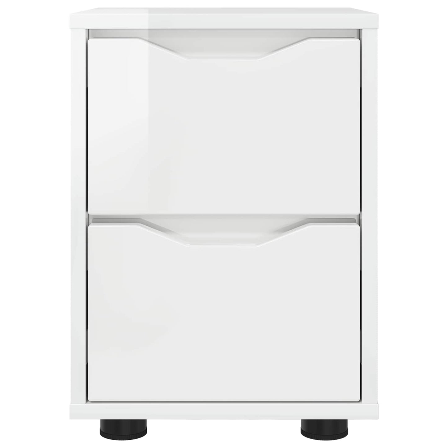 vidaXL Bedside Table High Gloss White 30.5 x 30 x 43 cm 6