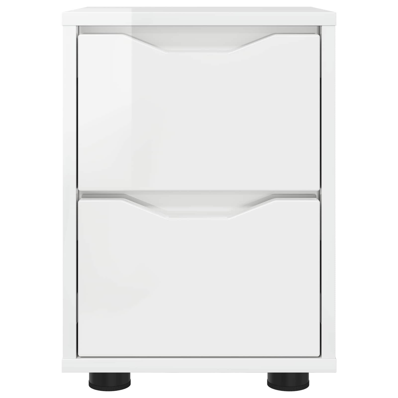 vidaXL Bedside Table High Gloss White 30.5 x 30 x 43 cm 6
