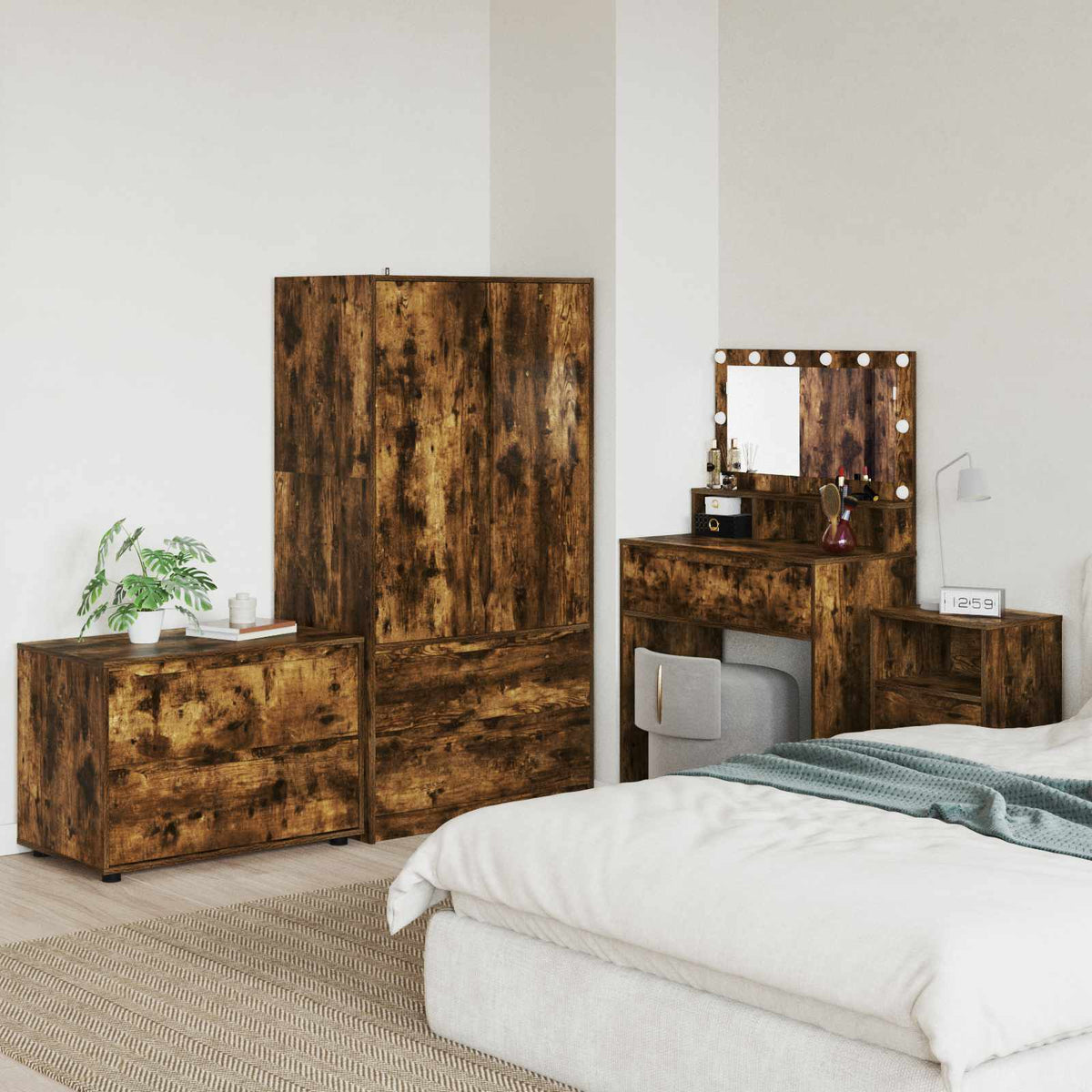Storage Cabinet 80 x 48 x 57 cm Engineered Wood Smoked oak
