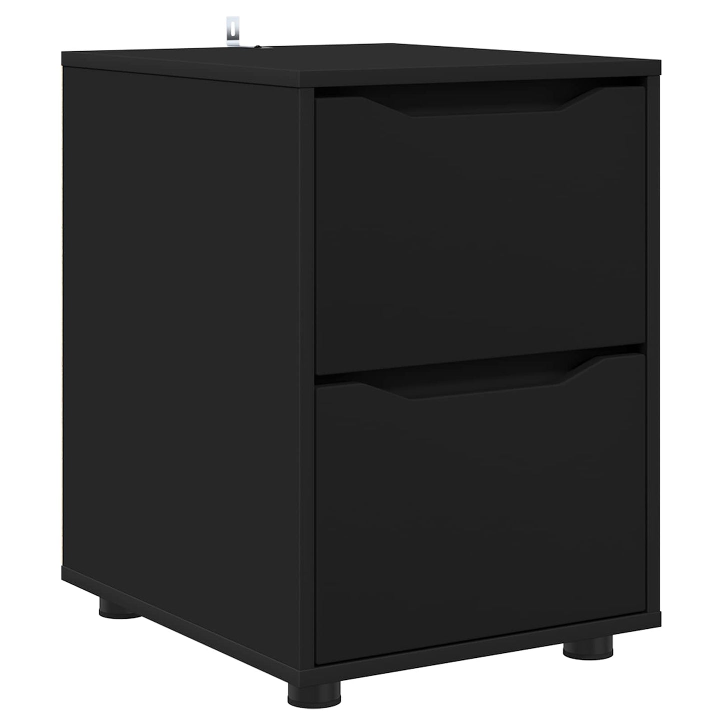 vidaXL Storage Cabinet 40 x 48 x 57 cm Engineered Wood Black 2