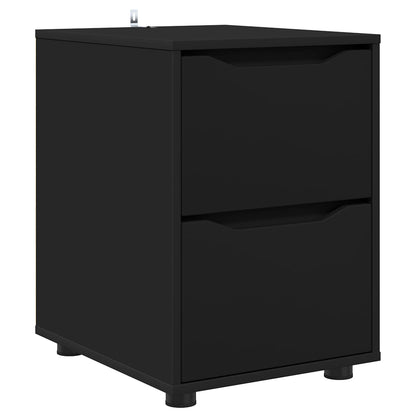 vidaXL Storage Cabinet 40 x 48 x 57 cm Engineered Wood Black 2
