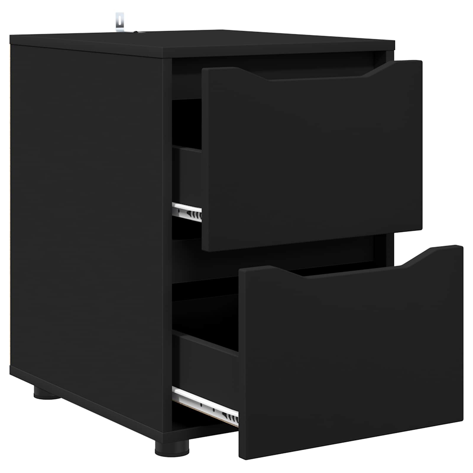 vidaXL Storage Cabinet 40 x 48 x 57 cm Engineered Wood Black 5