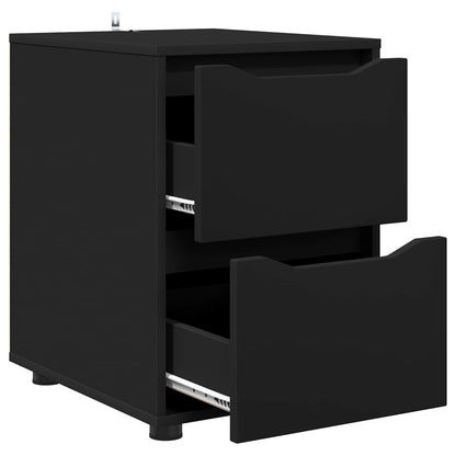 vidaXL Storage Cabinet 40 x 48 x 57 cm Engineered Wood Black 5