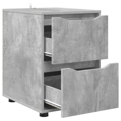 vidaXL Storage Cabinet 40 x 48 x 57 cm Engineered Wood Concrete Grey 5