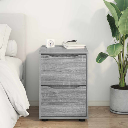 vidaXL Storage Cabinet 40 x 48 x 57 cm Engineered Wood Grey Sonoma 4
