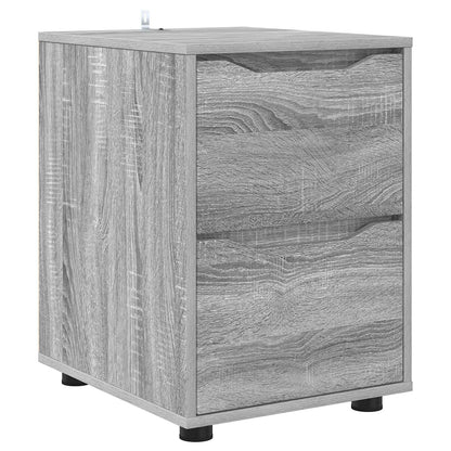 vidaXL Storage Cabinet 40 x 48 x 57 cm Engineered Wood Grey Sonoma 2