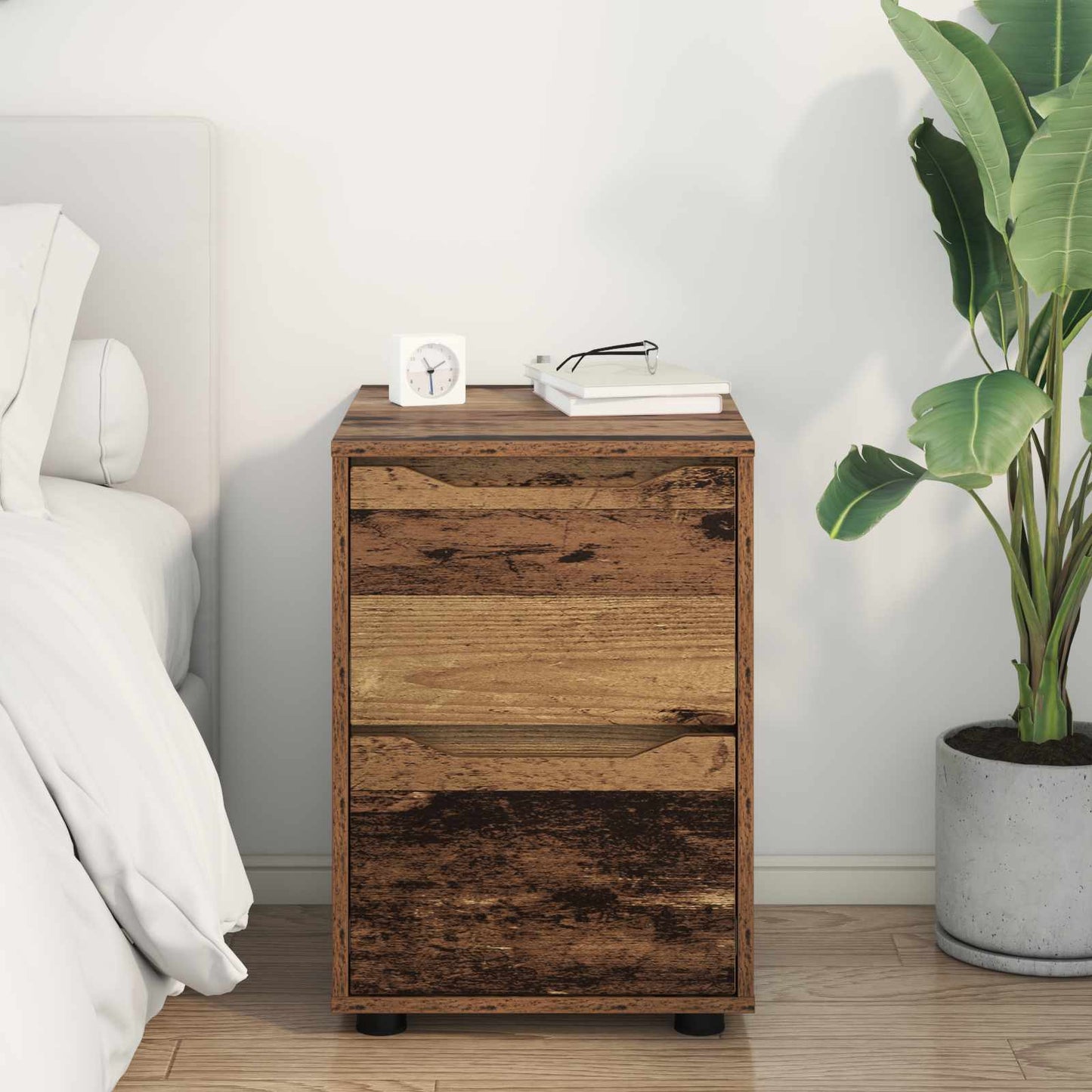 vidaXL Storage Cabinet 40 x 48 x 57 cm Engineered Wood Old Wood 4
