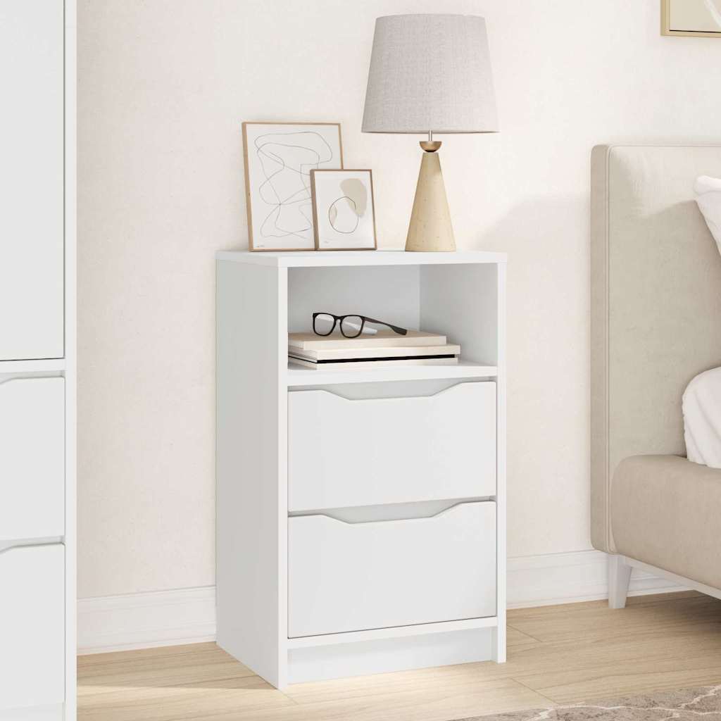 vidaXL Bedside Table White 40 x 30 x 467 cm Engineered Wood 1