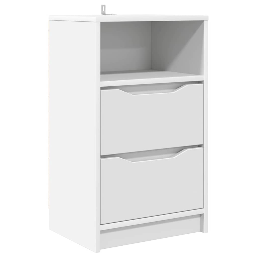 vidaXL Bedside Table White 40 x 30 x 467 cm Engineered Wood 2