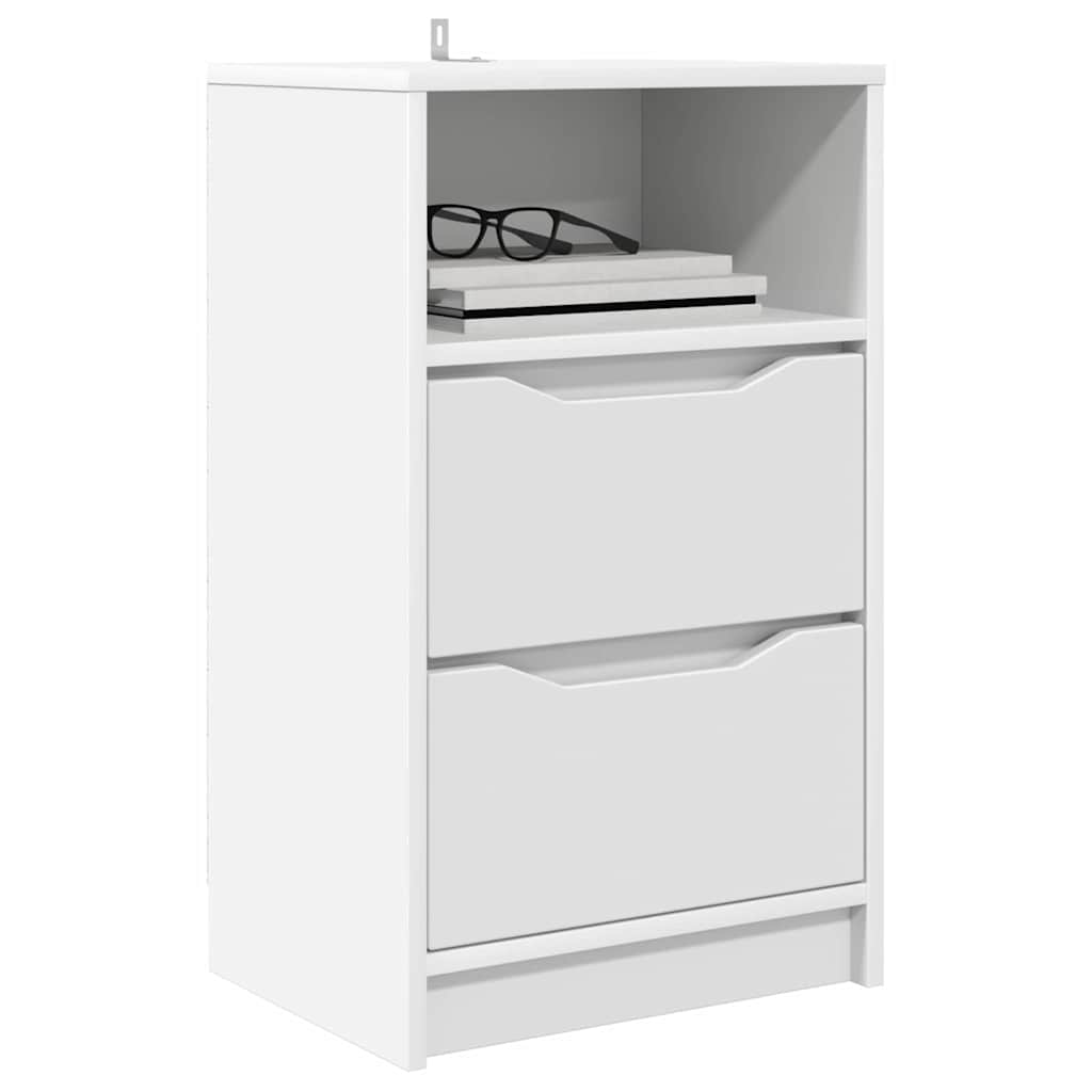 vidaXL Bedside Table White 40 x 30 x 467 cm Engineered Wood 3