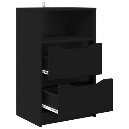 vidaXL Bedside Table Black 40 x 30 x 467 cm Engineered Wood 5