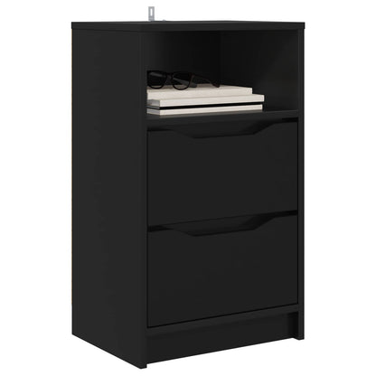 vidaXL Bedside Table Black 40 x 30 x 467 cm Engineered Wood 3