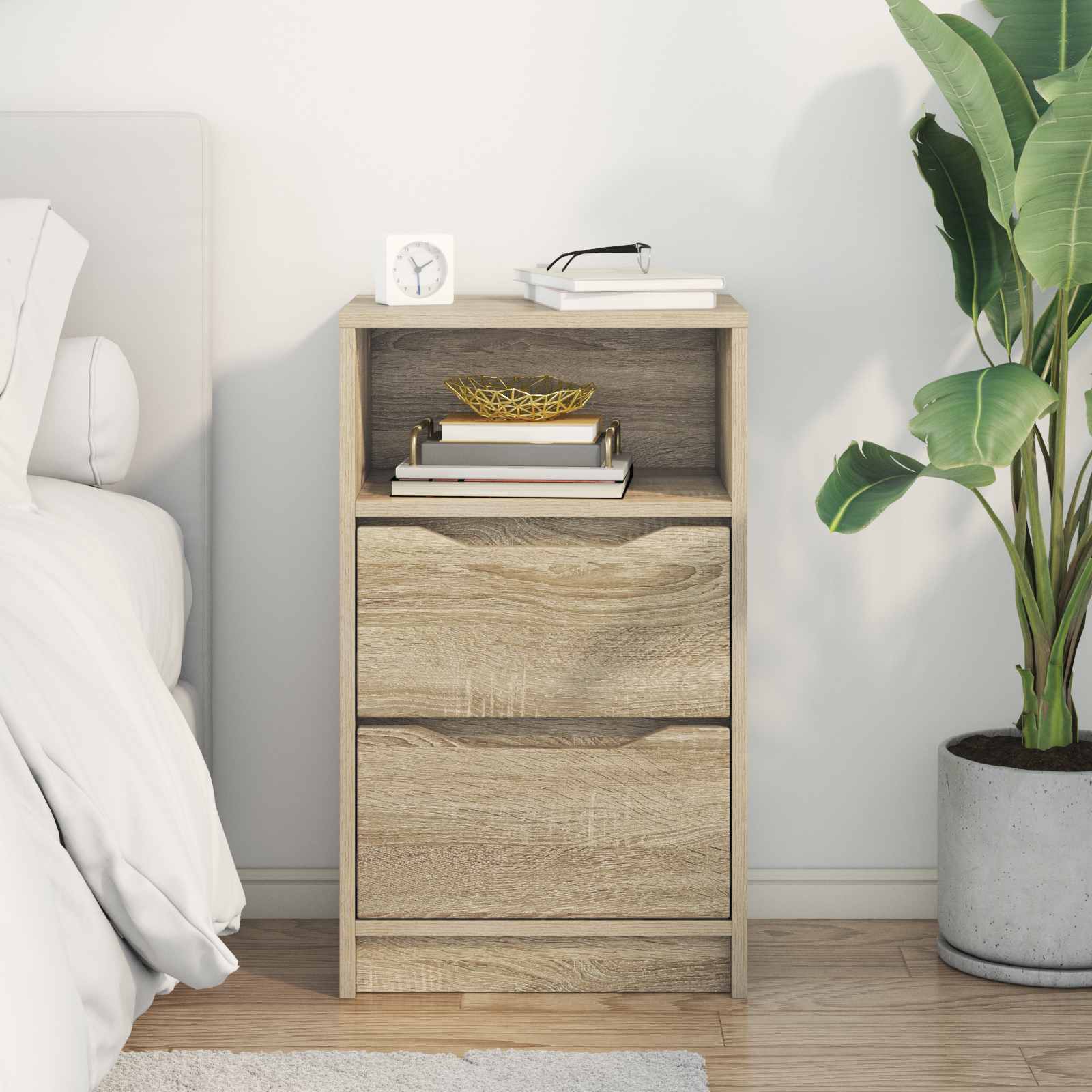 vidaXL Bedside Table Sonoma Oak 40 x 30 x 467 cm Engineered Wood 4