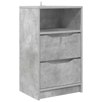 vidaXL Bedside Table Concrete Grey 40 x 30 x 467 cm Engineered Wood 2