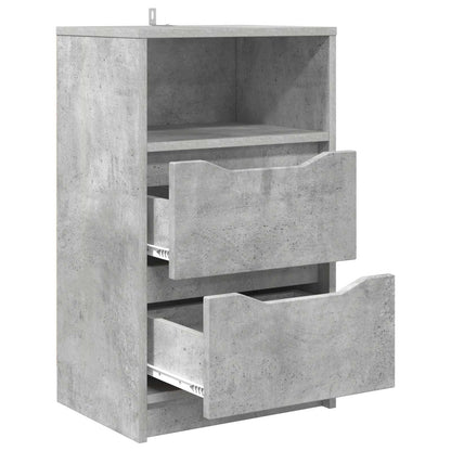 vidaXL Bedside Table Concrete Grey 40 x 30 x 467 cm Engineered Wood 5
