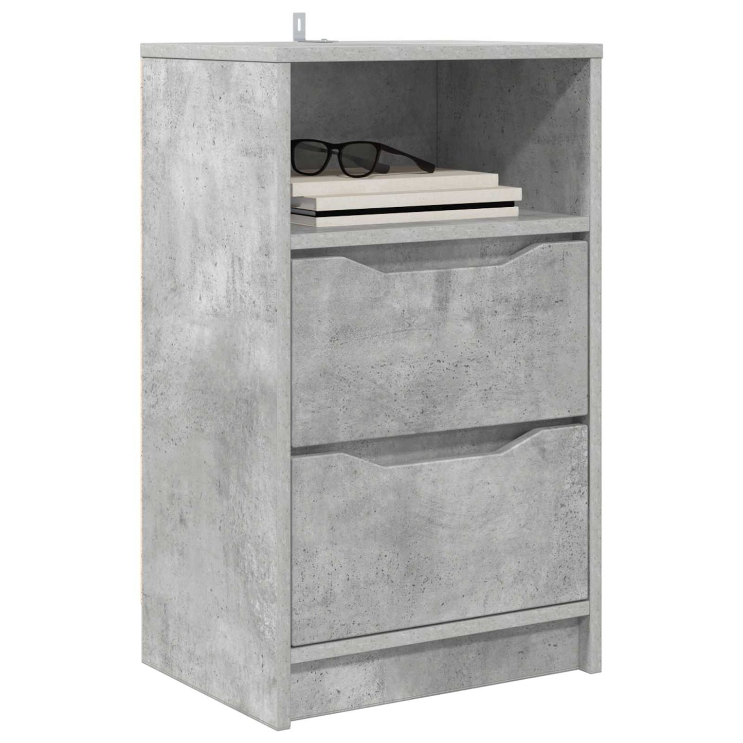 vidaXL Bedside Table Concrete Grey 40 x 30 x 467 cm Engineered Wood 3