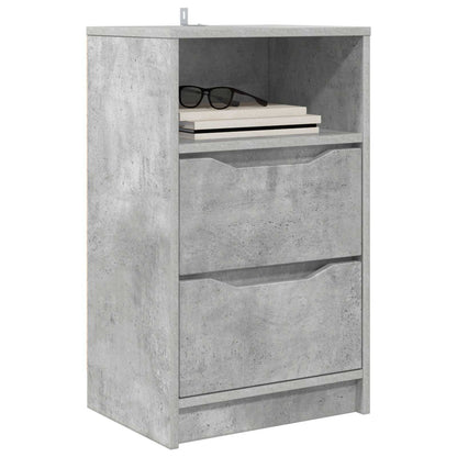 vidaXL Bedside Table Concrete Grey 40 x 30 x 467 cm Engineered Wood 3