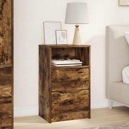 vidaXL Bedside Table Smoked Oak 40 x 30 x 467 cm Engineered Wood 1