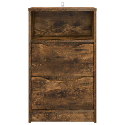 vidaXL Bedside Table Smoked Oak 40 x 30 x 467 cm Engineered Wood 6