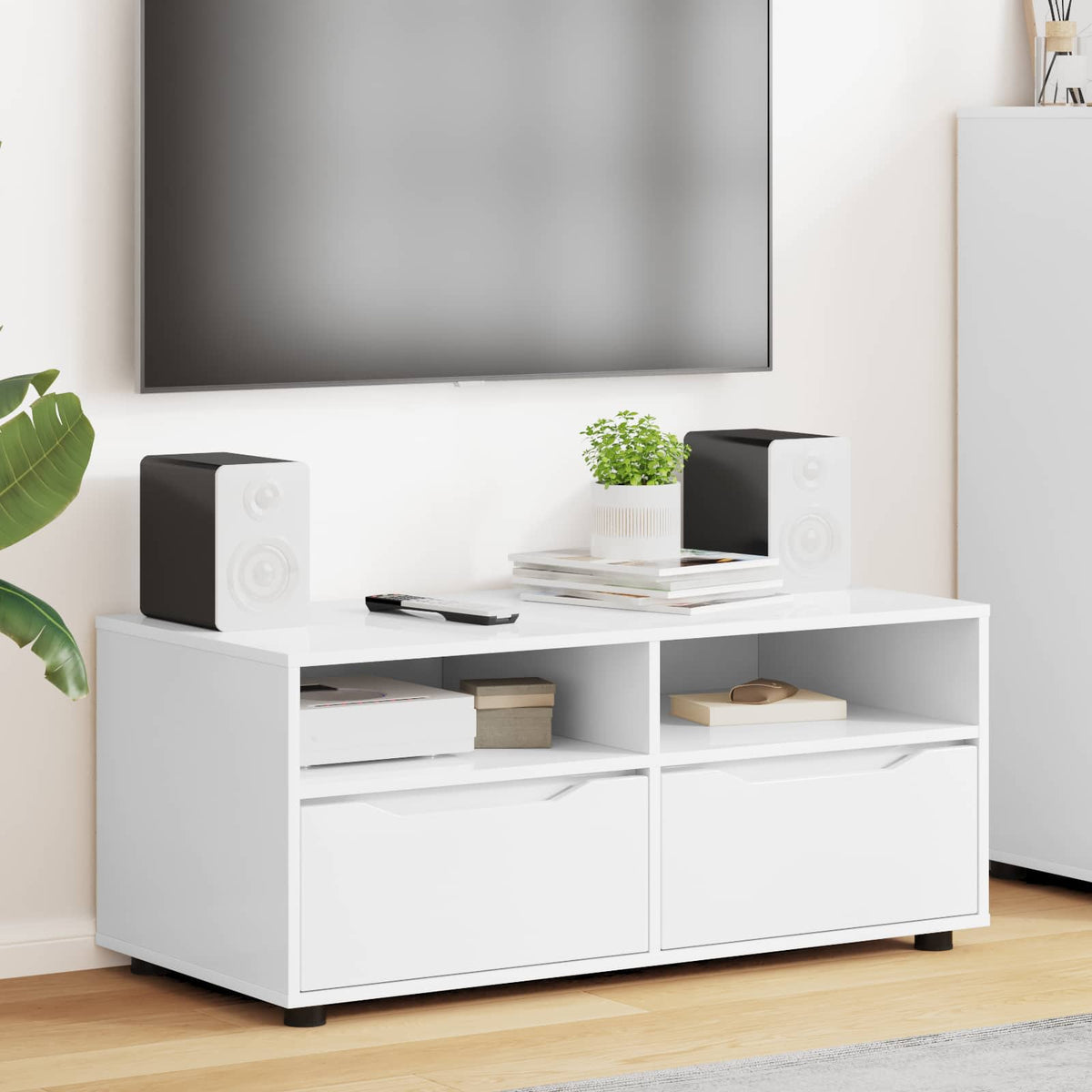 TV Cabinet 100 x 48 x 43 cm Engineered Wood White