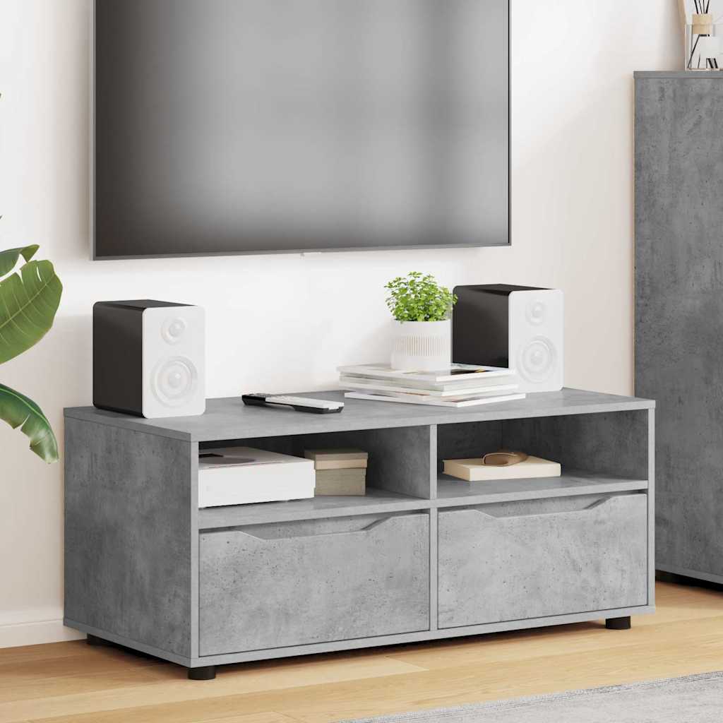 TV Cabinet 100 x 48 x 43 cm Engineered Wood Concrete grey