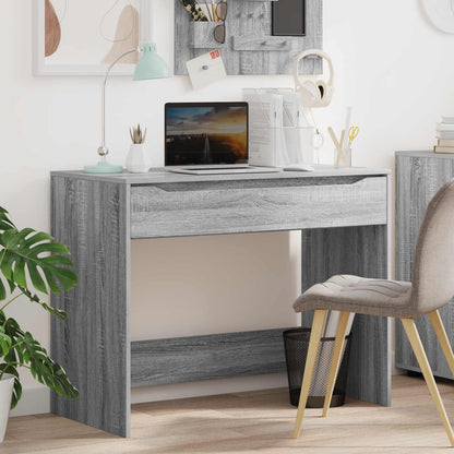 Desk with Drawer 100 x 50 x 78 cm Engineered Wood Grey sonoma