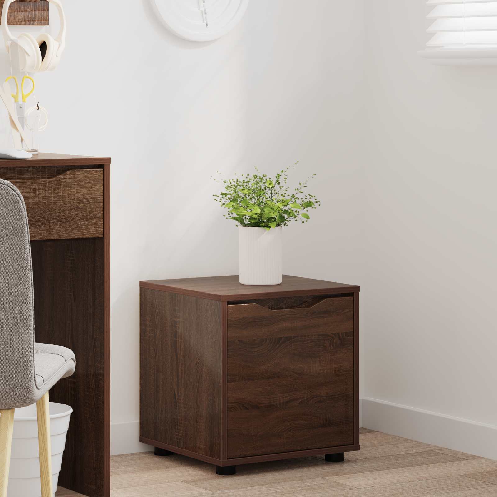 vidaXL Bathroom Cabinet 40.5 x 40 x 44 cm Engineered Wood Brown Oak 5