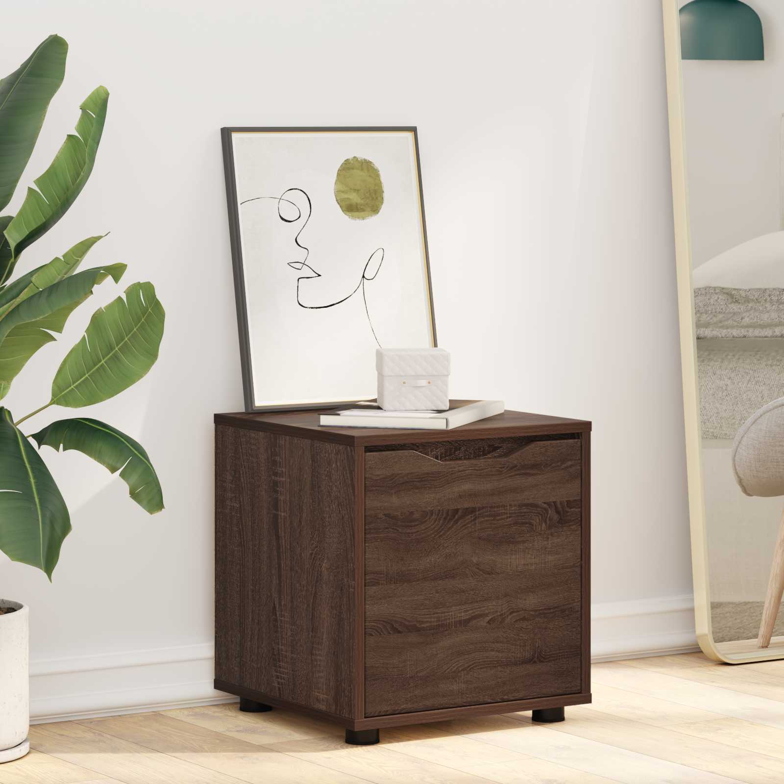vidaXL Bathroom Cabinet 40.5 x 40 x 44 cm Engineered Wood Brown Oak 6