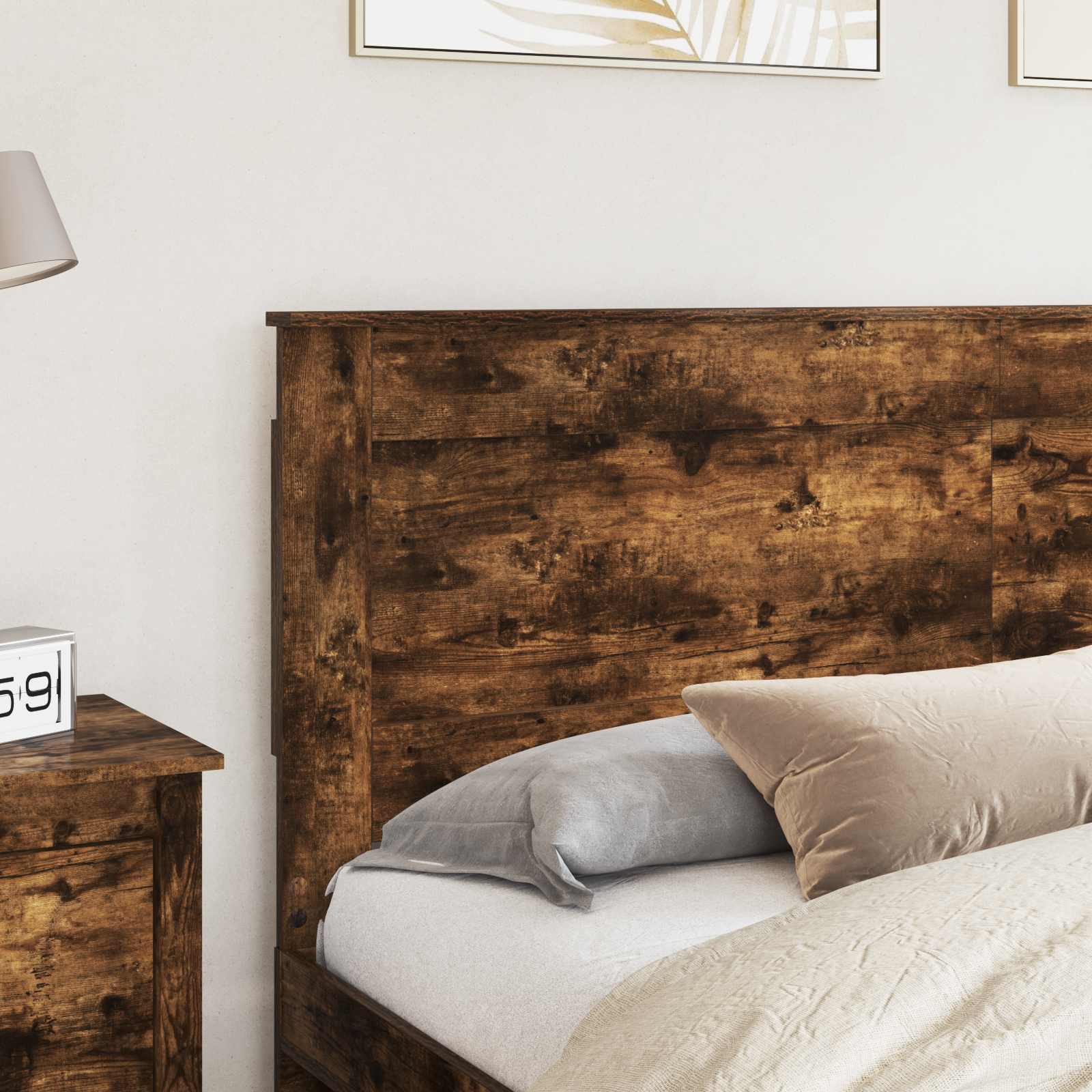 vidaXL Headboard Smoked Oak Engineered Wood 3