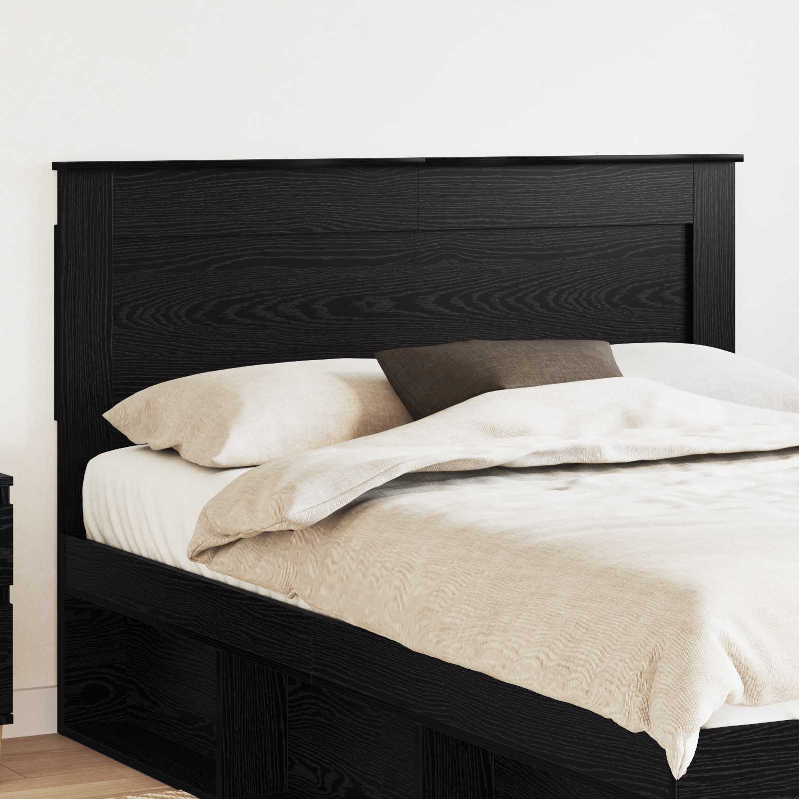 vidaXL Headboard Black Oak Engineered Wood 1