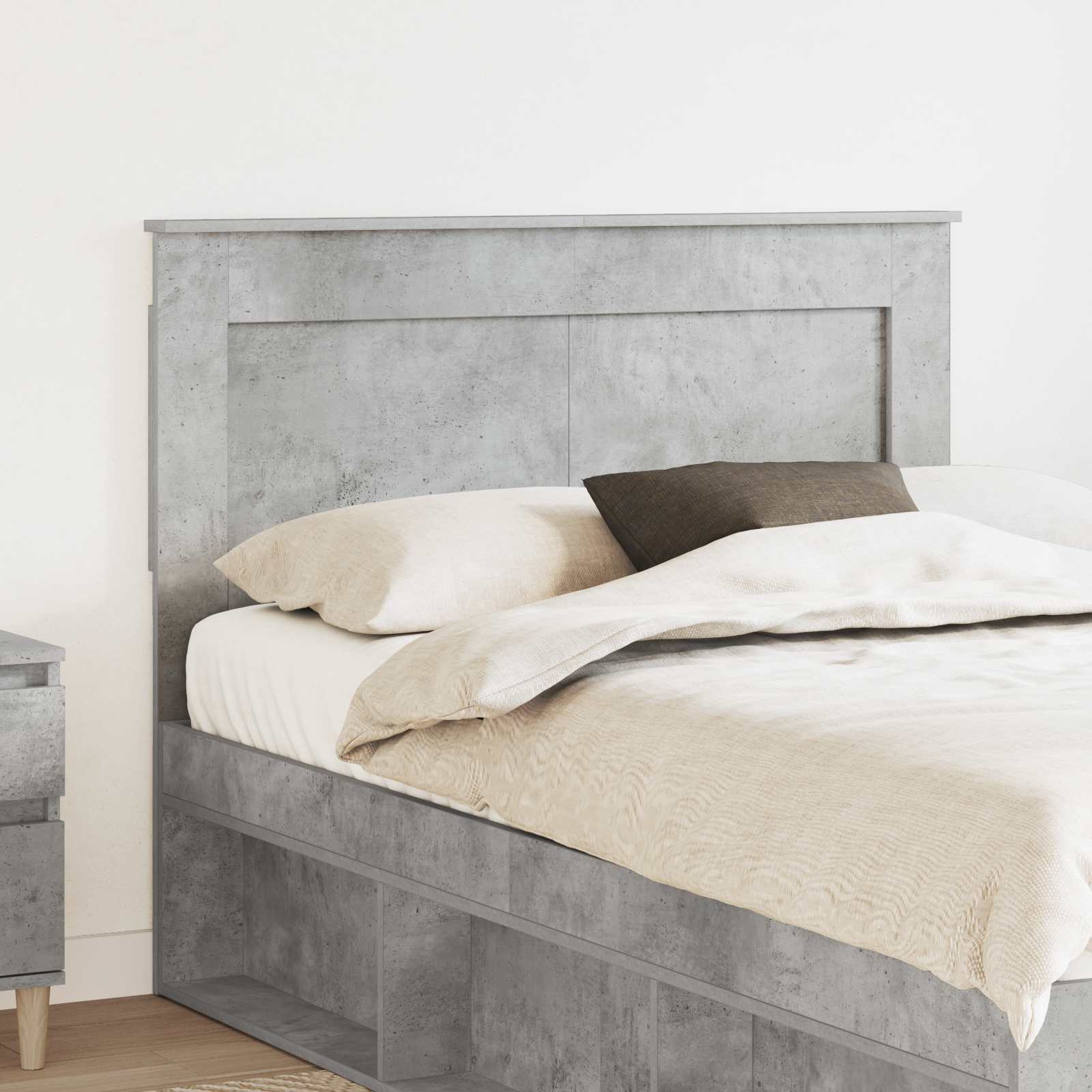 vidaXL Headboard Concrete Grey Engineered Wood 1