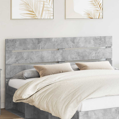 Headboard Engineered Wood Concrete Grey 200 cm
