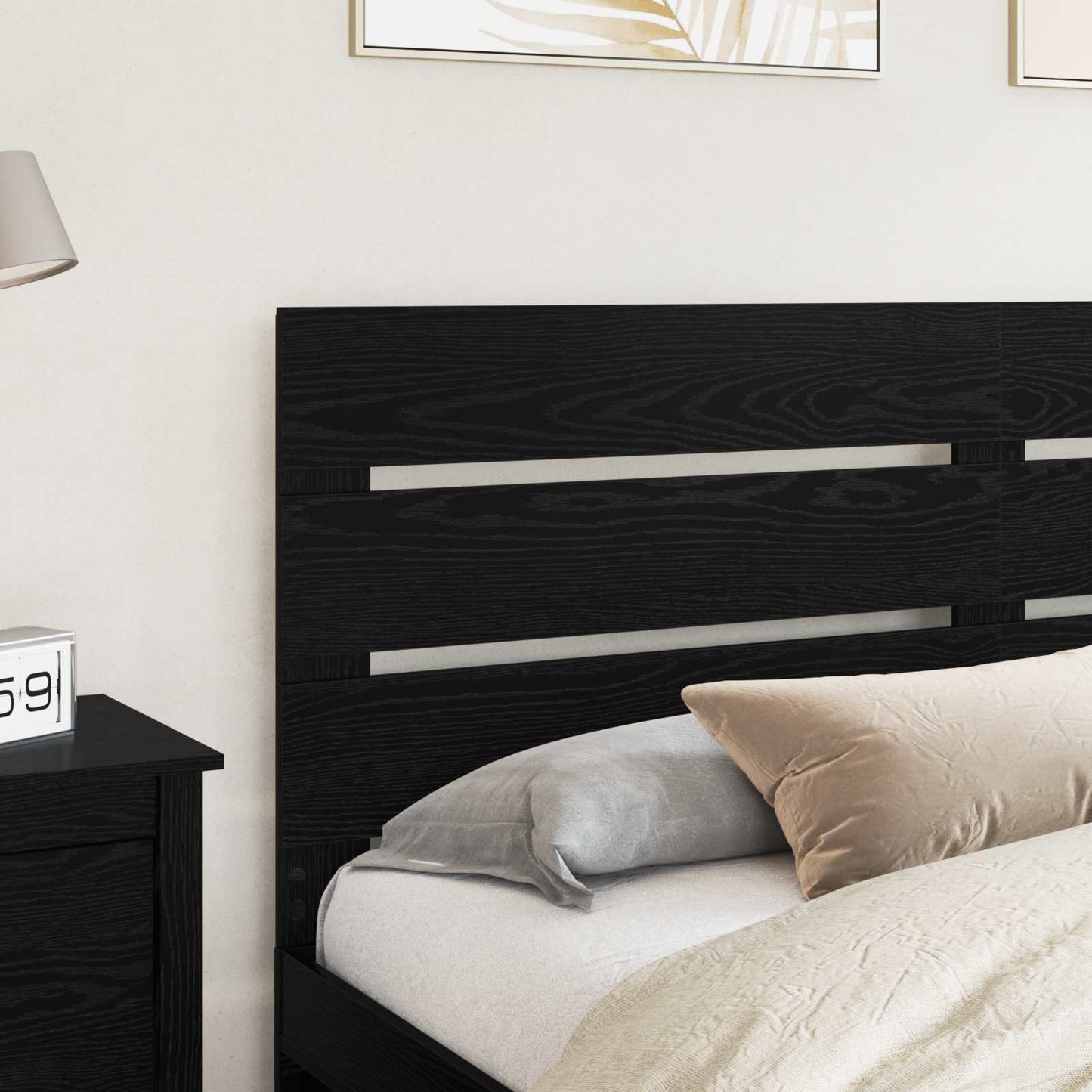 vidaXL Headboard Black Oak Engineered Wood 3