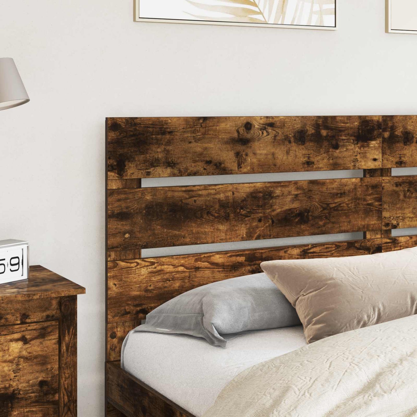 vidaXL Headboard Smoked Oak Engineered Wood 3