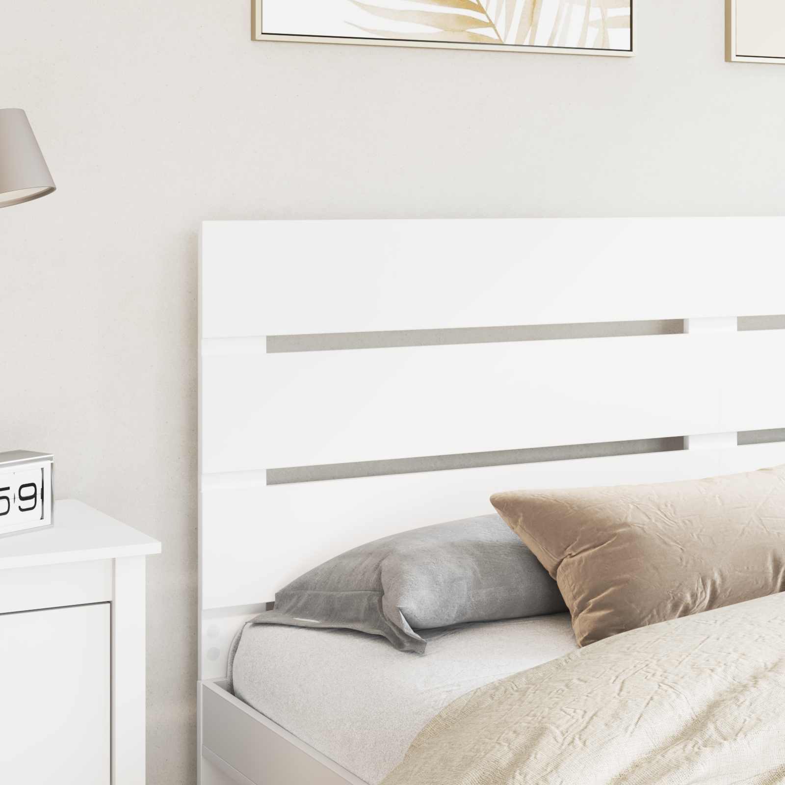 vidaXL Headboard White Engineered Wood 3