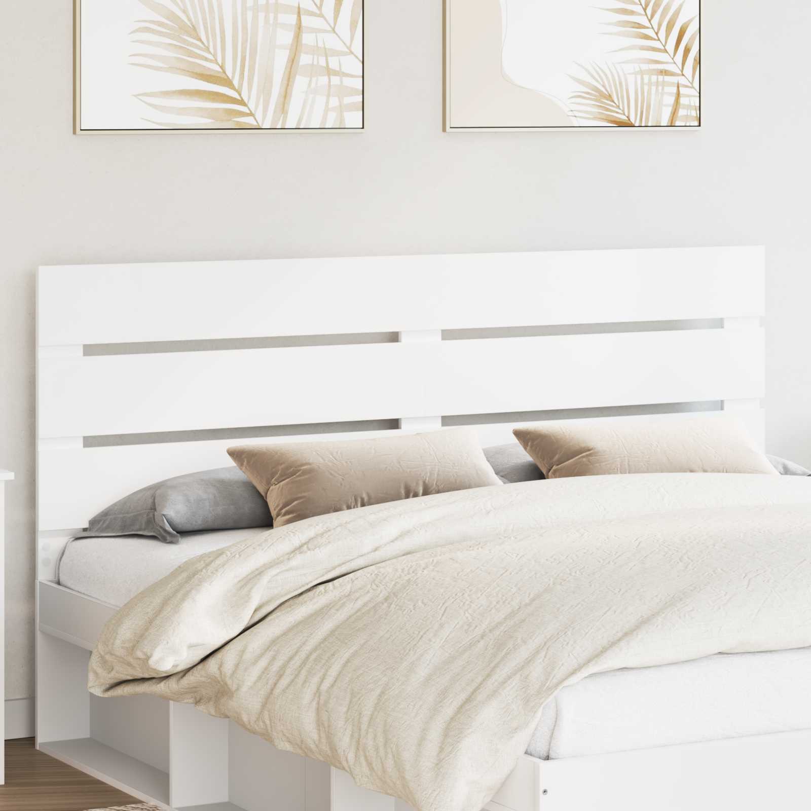 vidaXL Headboard White Engineered Wood 1
