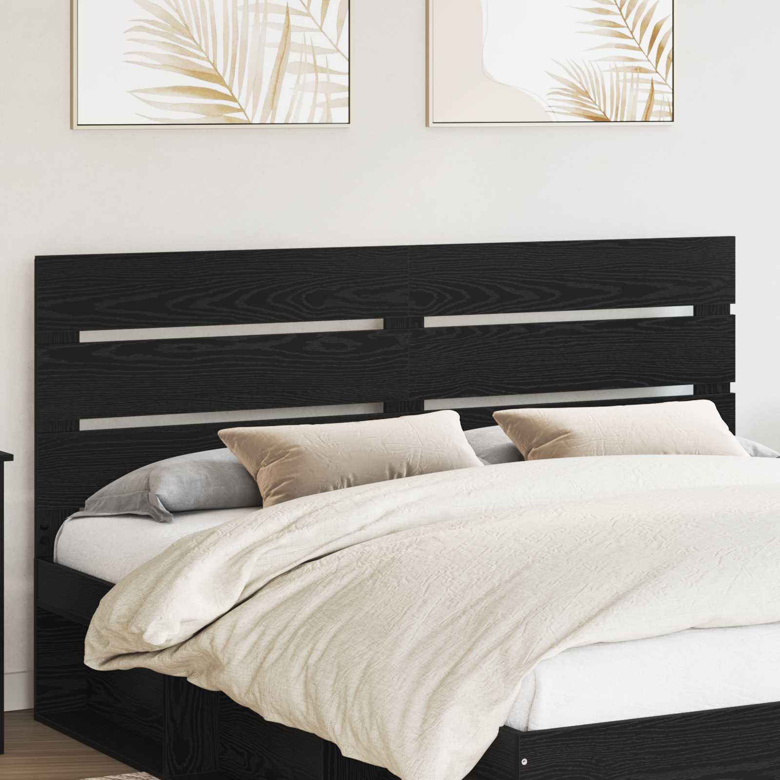vidaXL Headboard Black Oak Engineered Wood 1