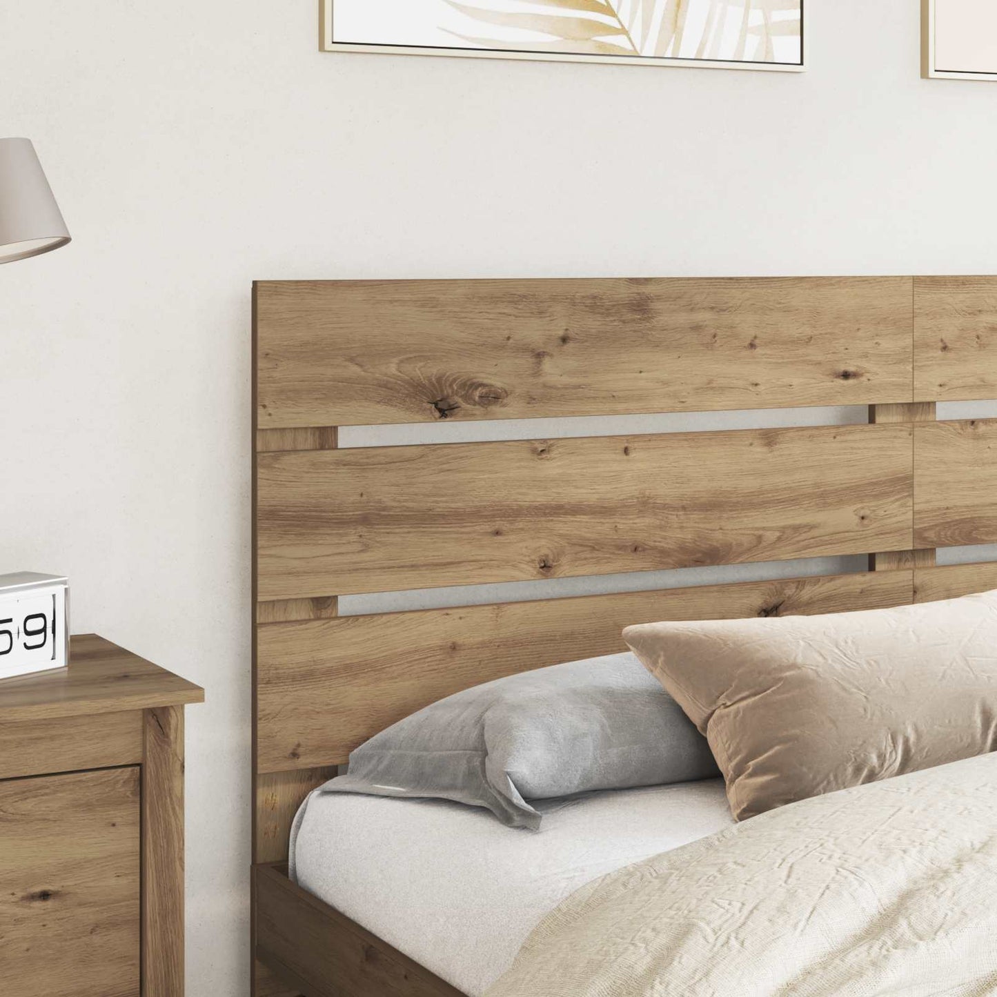vidaXL Headboard Artisan Oak Engineered Wood 3