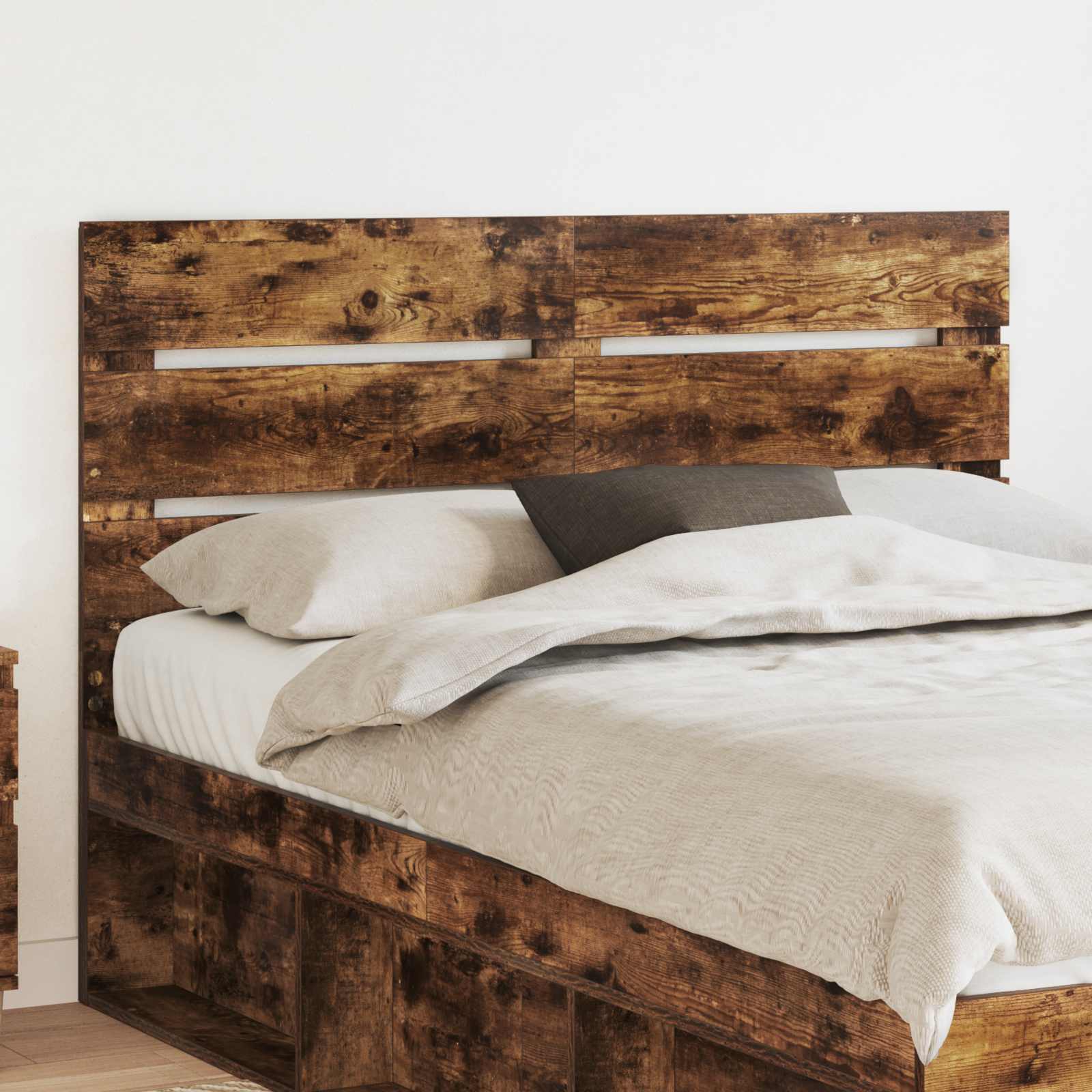 vidaXL Headboard Smoked Oak Engineered Wood 1