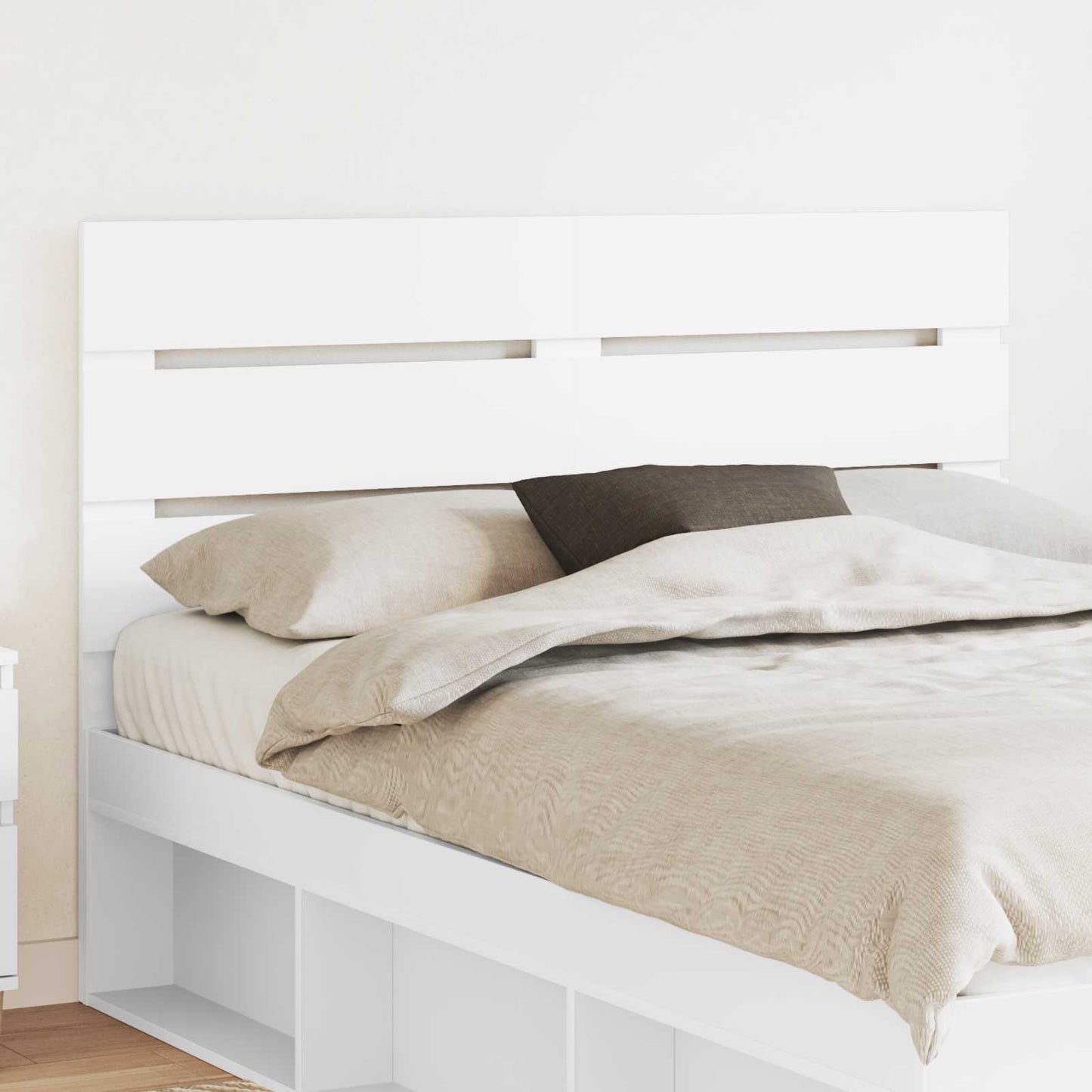 vidaXL Headboard White Engineered Wood 1
