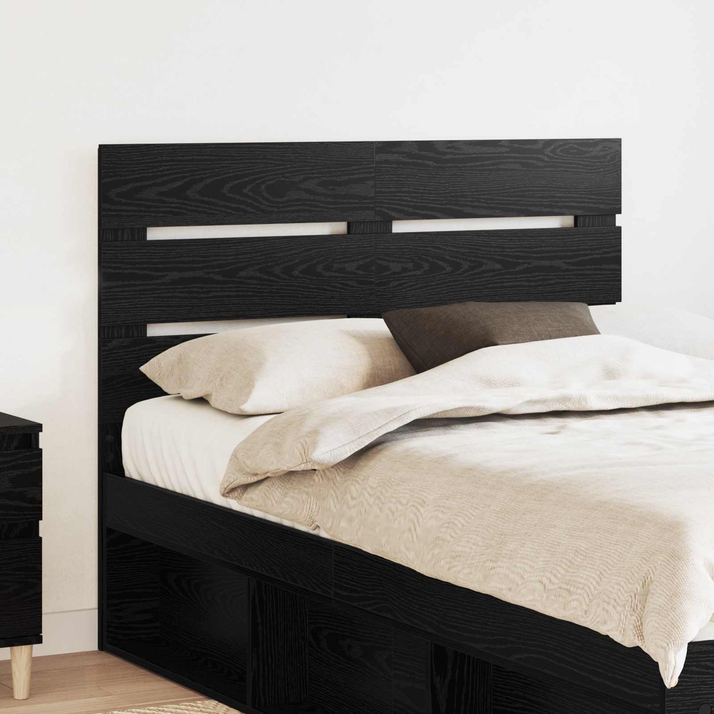 vidaXL Headboard Black Oak Engineered Wood 1