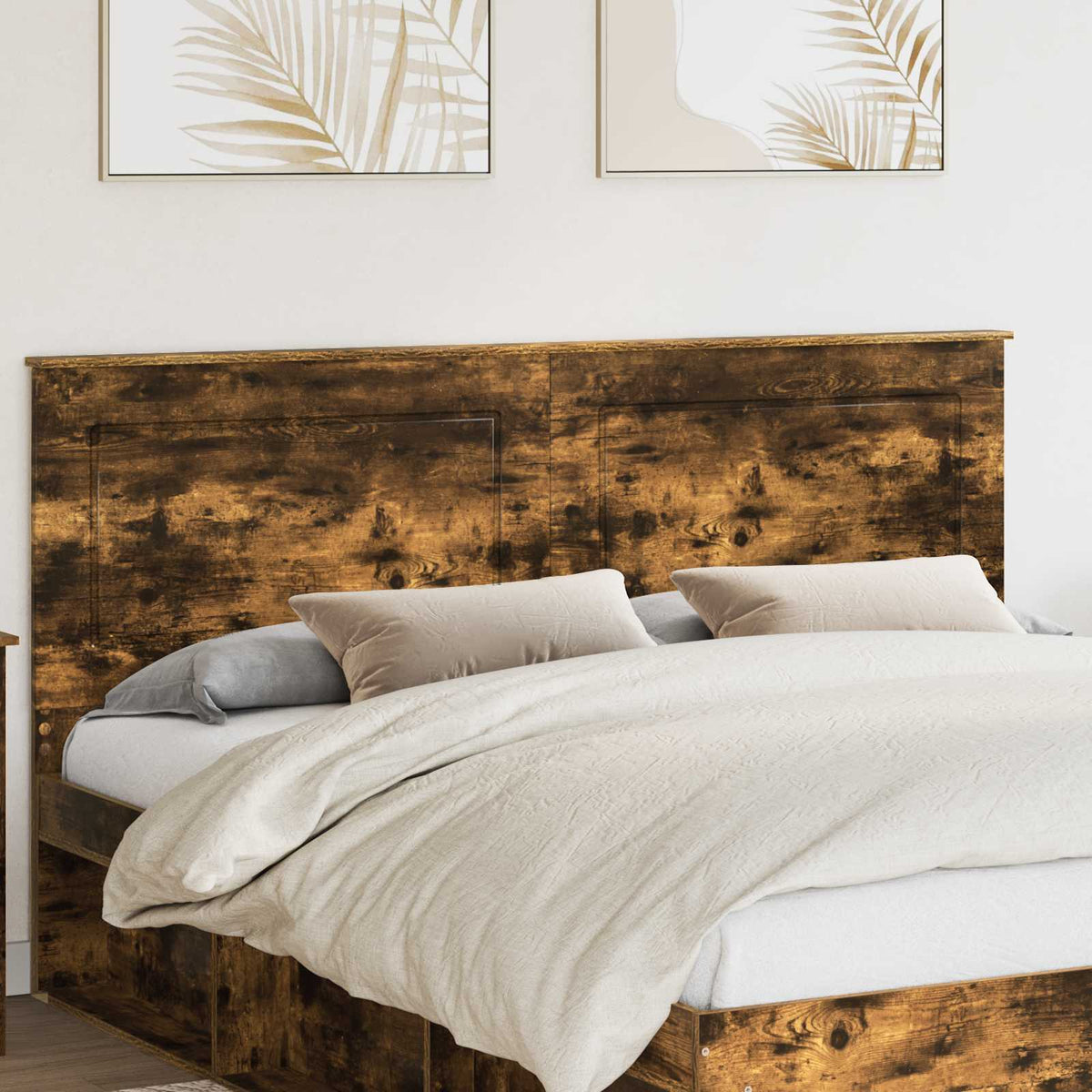 vidaXL Headboard 100 cm Engineered Wood Smoked Oak