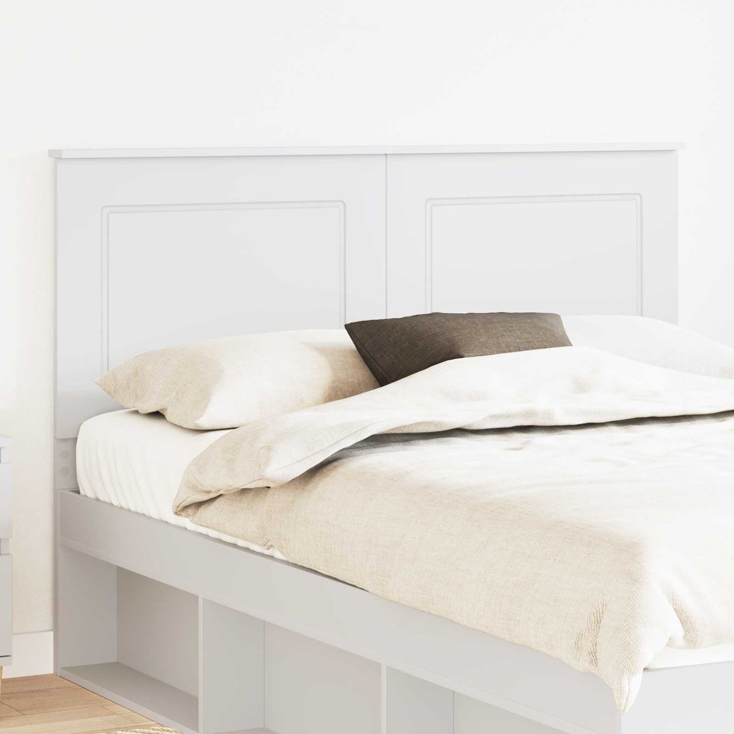 vidaXL Headboard White 100 cm Engineered Wood 1